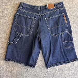Vintage Sean John Baggy Shorts Men 40 Y2K Carpenter Rap Denim Blue Jeans Hip Hop